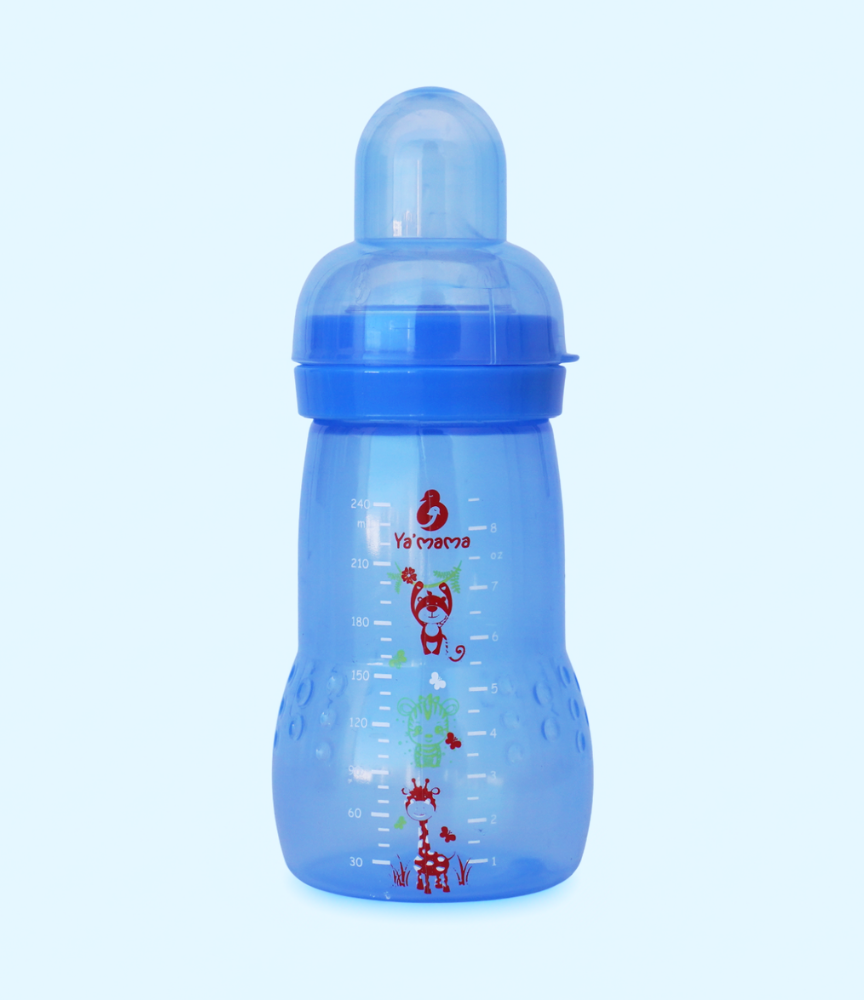 YA'MAMA Transition Baby Bottle 240 ml – Wide Neck – Polypropylene (PP) – Without Handles