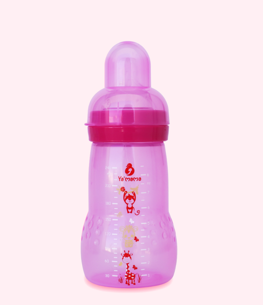 YA'MAMA Transition Baby Bottle 240 ml – Wide Neck – Polypropylene (PP) – Without Handles