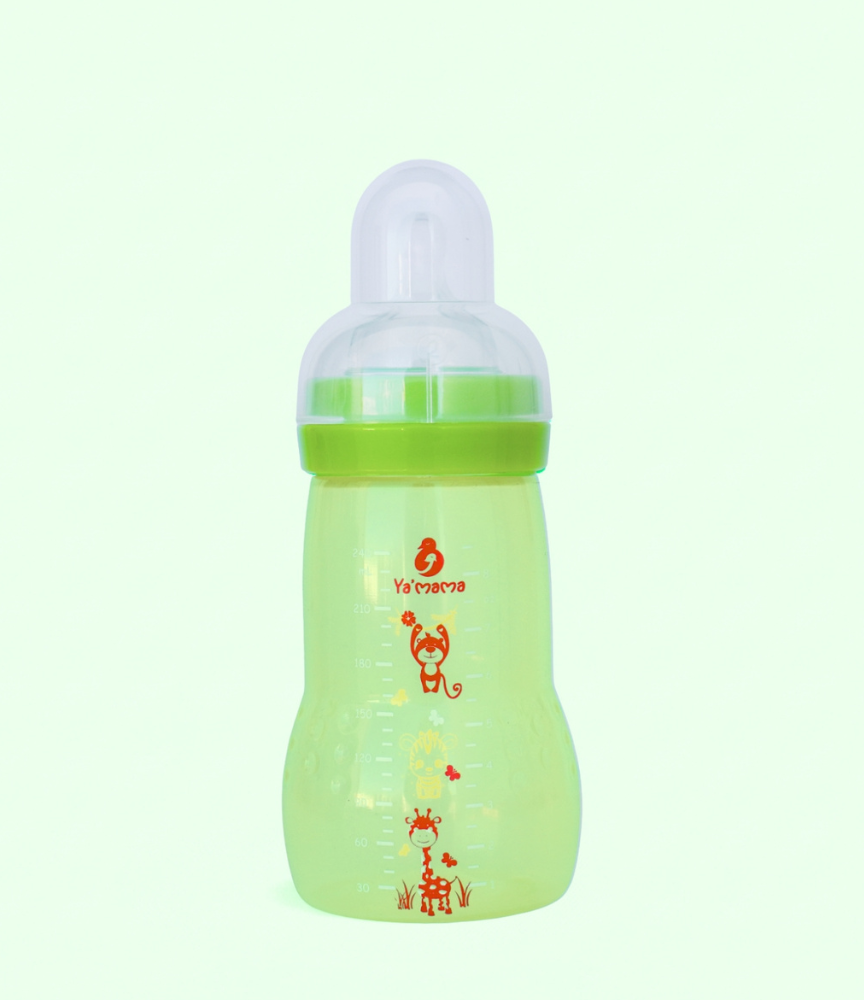 YA'MAMA Transition Baby Bottle 240 ml – Wide Neck – Polypropylene (PP) – Without Handles