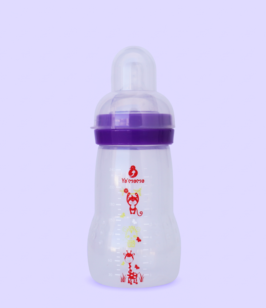 YA'MAMA Transition Baby Bottle 240 ml – Wide Neck – Polypropylene (PP) – Without Handles