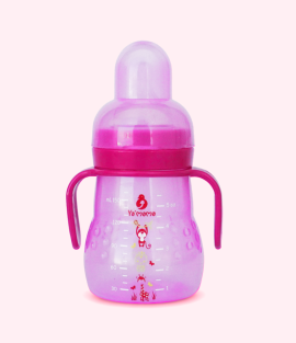 قنينة رضاعة YA'MAMA لحديثي الولادة 150 مل – عنق واسع – بولي بروبيلين (PP) – مع مقبض