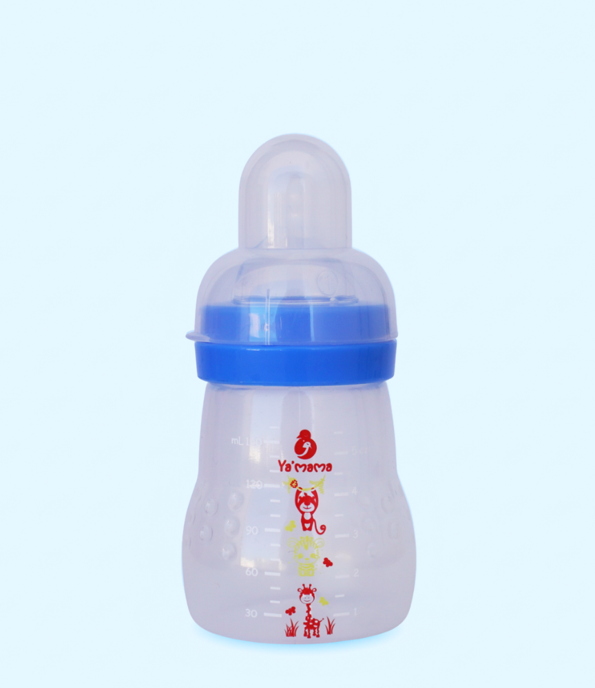قنينة رضاعة YA'MAMA لحديثي الولادة 150 مل – عنق واسع – بولي بروبيلين (PP) – بدون مقبض