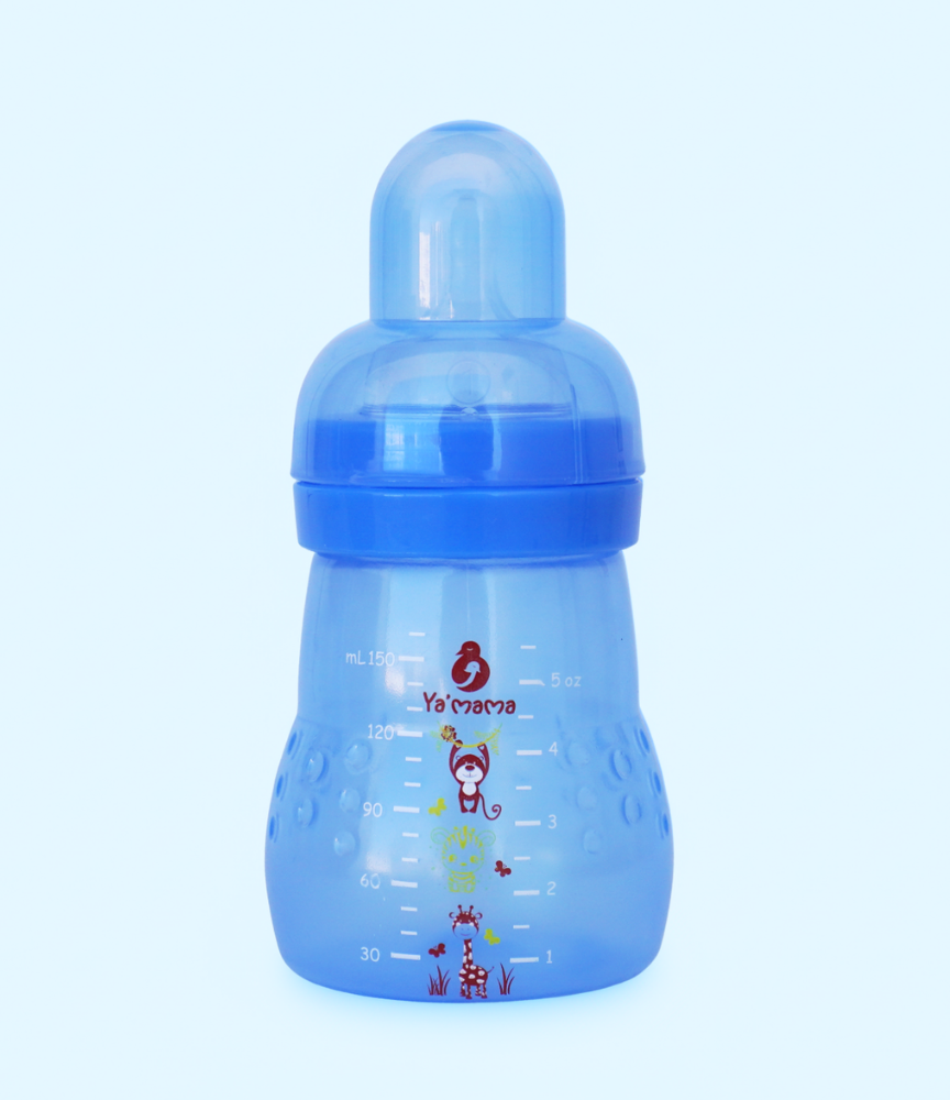 Biberon YA'MAMA 150 ml Nouveau-Né – Col Large – Polypropylène (PP) – Sans Bras