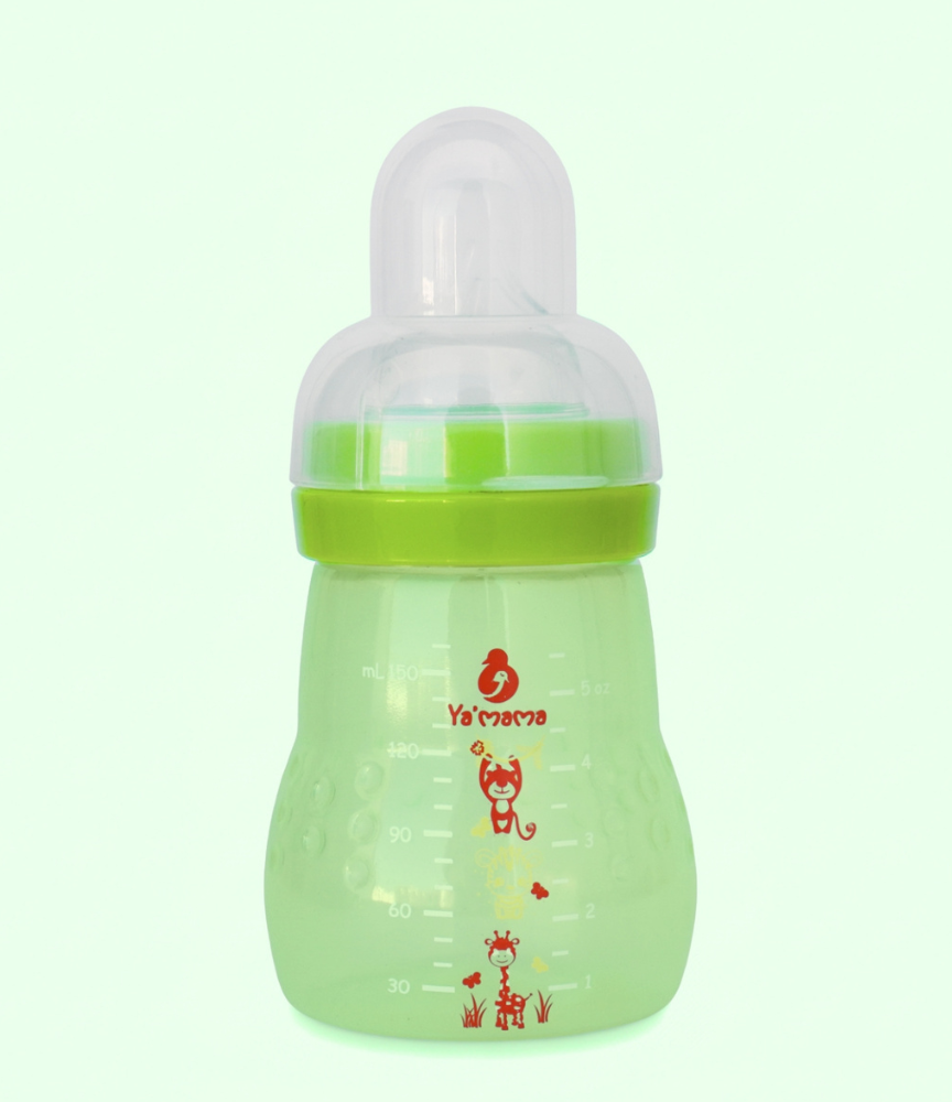 Biberon YA'MAMA 150 ml Nouveau-Né – Col Large – Polypropylène (PP) – Sans Bras