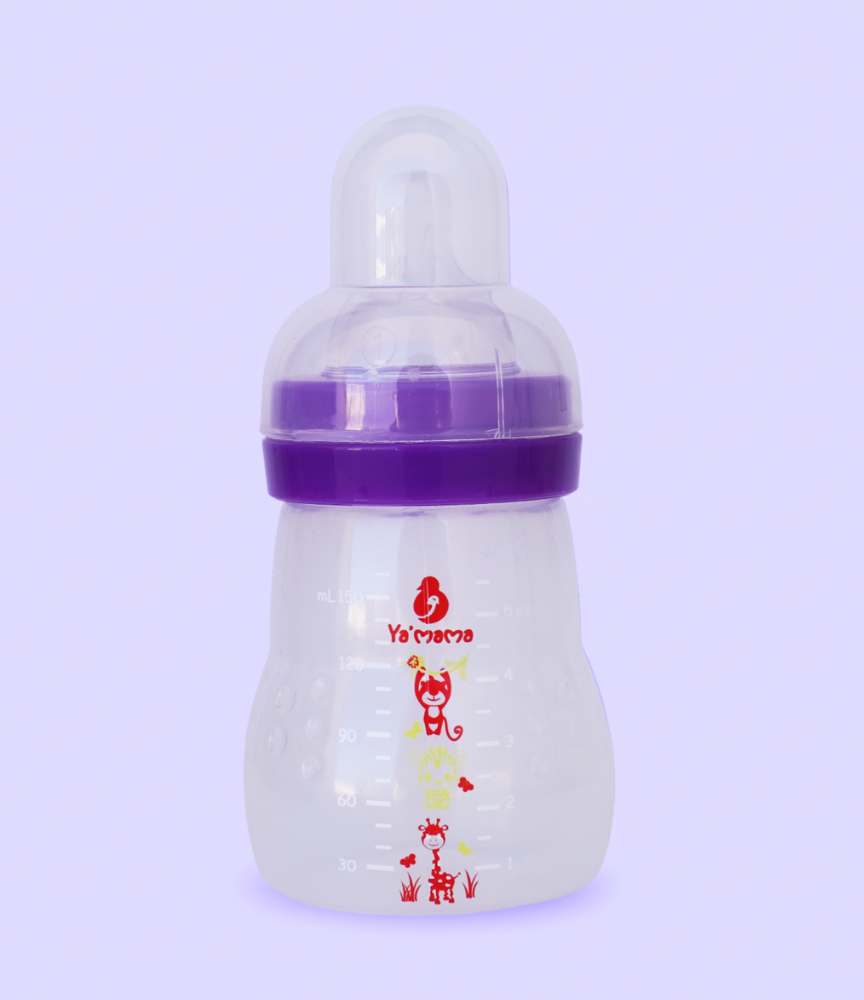 Biberon YA'MAMA 150 ml Nouveau-Né – Col Large – Polypropylène (PP) – Sans Bras