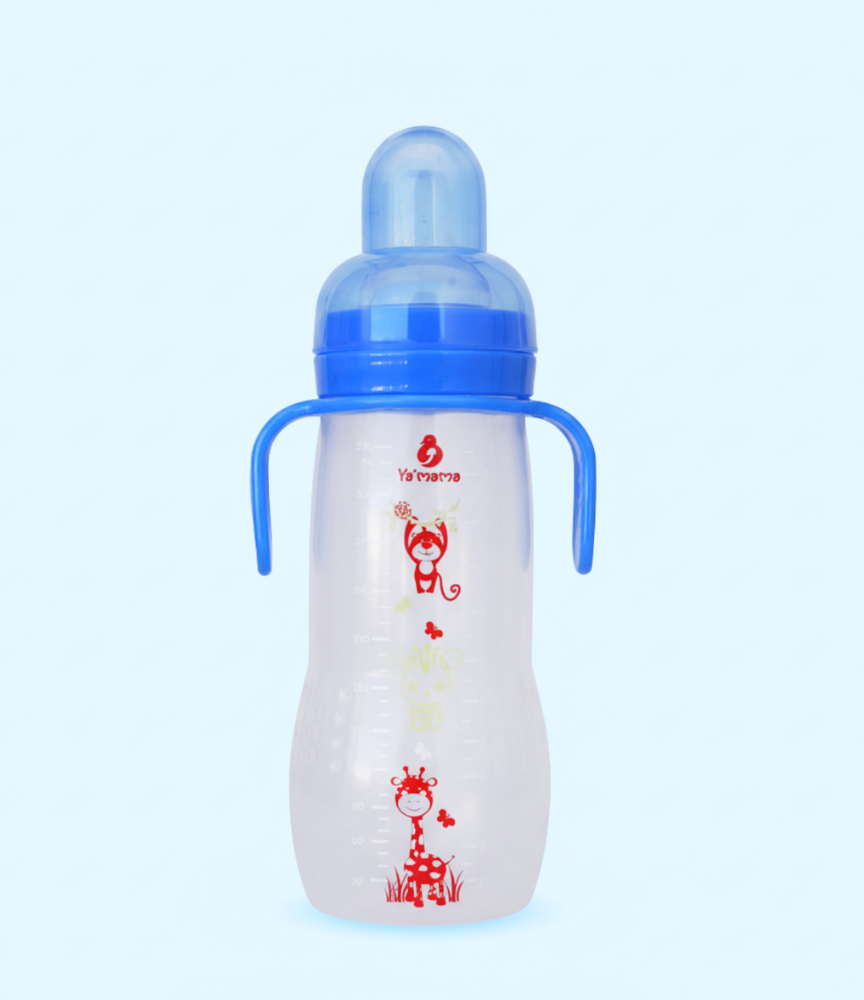 Biberon YA'MAMA 330 ml Bébé Actif – Col Large – Polypropylène (PP) – Avec Bras