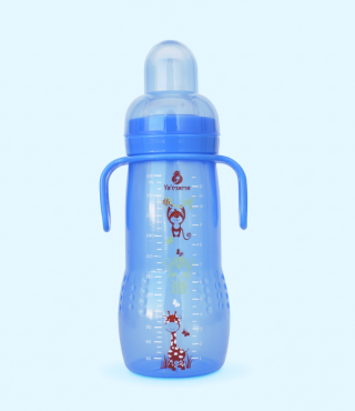Biberon YA'MAMA 330 ml Bébé Actif – Col Large – Polypropylène (PP) – Avec Bras