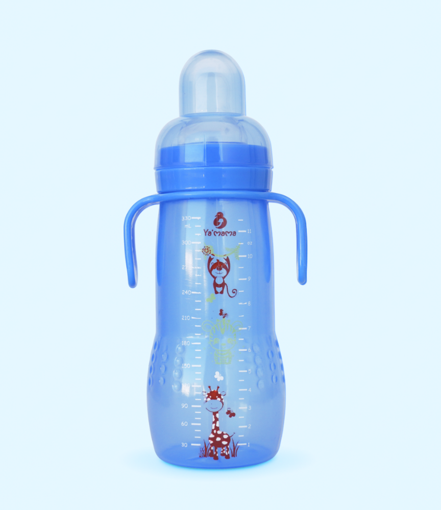 Biberon YA'MAMA 330 ml Bébé Actif – Col Large – Polypropylène (PP) – Avec Bras