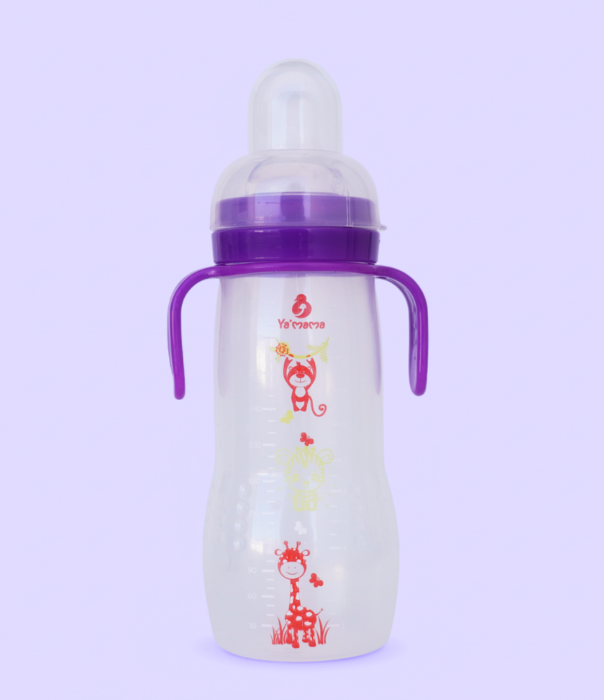 Biberon YA'MAMA 330 ml Bébé Actif – Col Large – Polypropylène (PP) – Avec Bras