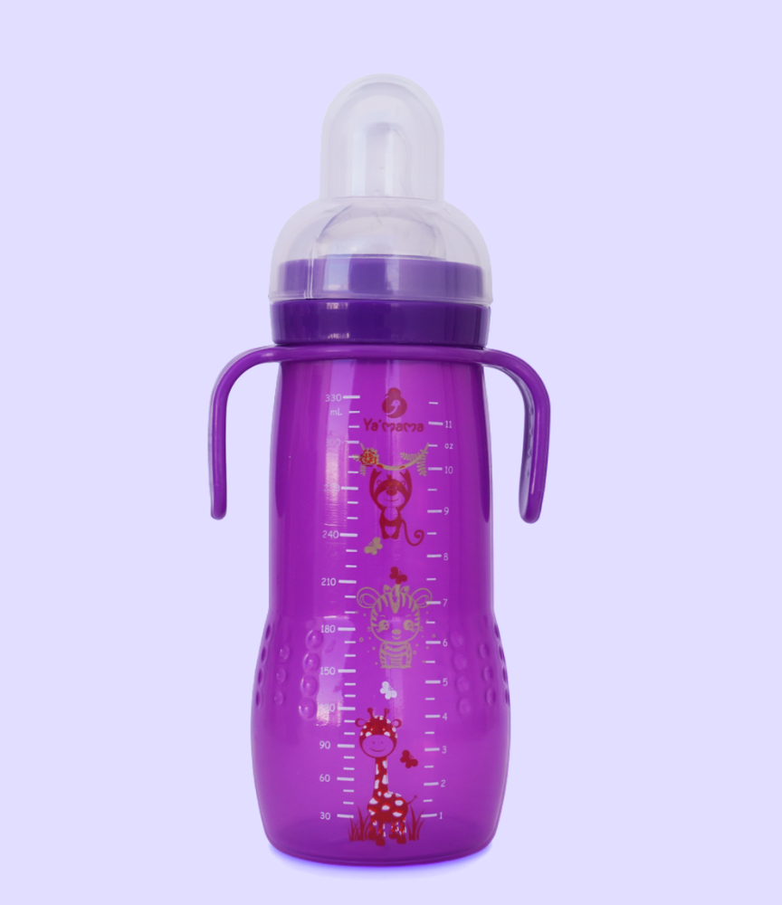 Biberon YA'MAMA 330 ml Bébé Actif – Col Large – Polypropylène (PP) – Avec Bras