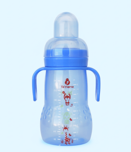 قنينة رضاعة YA'MAMA مرحلة الانتقال 240 مل – عنق واسع – بولي بروبيلين (PP) – مع مقبض