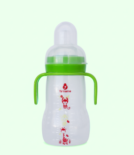 قنينة رضاعة YA'MAMA مرحلة الانتقال 240 مل – عنق واسع – بولي بروبيلين (PP) – مع مقبض