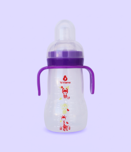 قنينة رضاعة YA'MAMA مرحلة الانتقال 240 مل – عنق واسع – بولي بروبيلين (PP) – مع مقبض